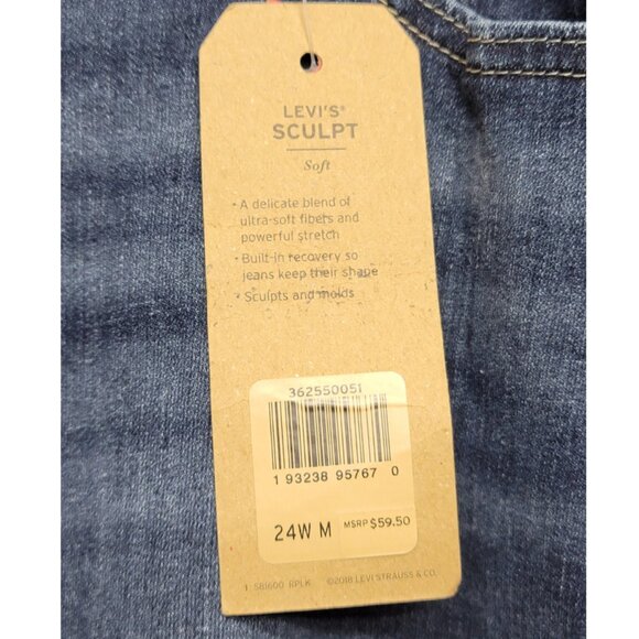 NWT Levi's 711 Mid-Rise Skinny Jeans 24W - Picture 9 of 11